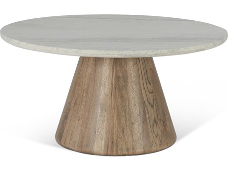 World Interiors Caldera Round Wood Natural Coffee Table