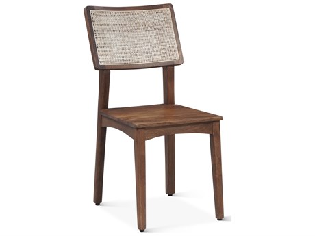 World Interiors Calabasas Mango Wood Brown Armless Dining Chair