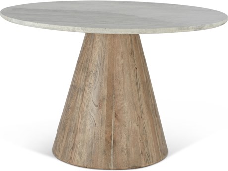 World Interiors Caldera Round Stone Natural Dining Table