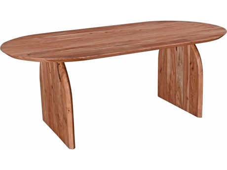 World Interiors Catalina Oval Wood Natural Acacia Dining Table