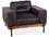 World Interiors Chiavari Brown Leather Accent Chair  WITZWCIAMCHCO