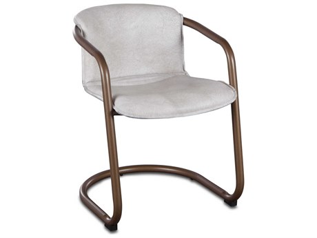 World Interiors Chiavari White Leather Arm Dining Chair