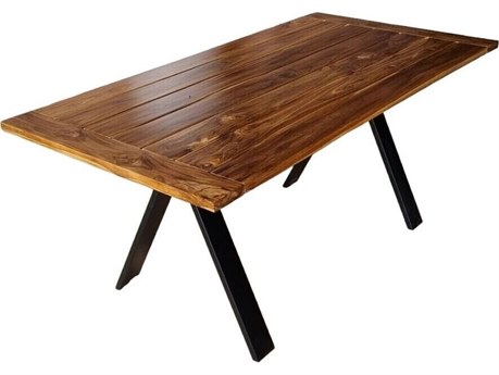 World Interiors Cyprus Rectangular Wood Natural Dining Table