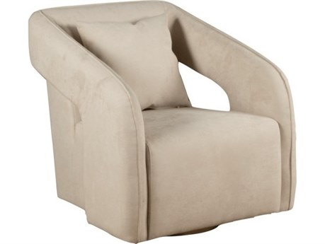 World Interiors Dahlia Swivel Beige Accent Chair