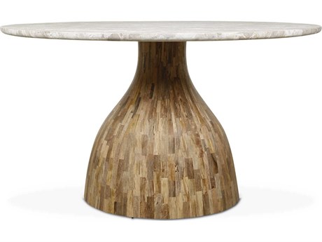 World Interiors Fargo Round Marble Dining Table
