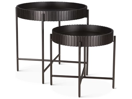 World Interiors Halden Round Wood End Table
