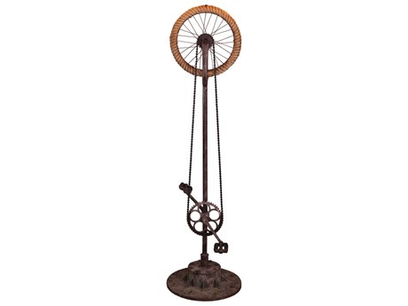 World Interiors Heritage Distressed Black Floor Lamp