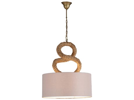 World Interiors Heritage 1-Light White Drum Pendant