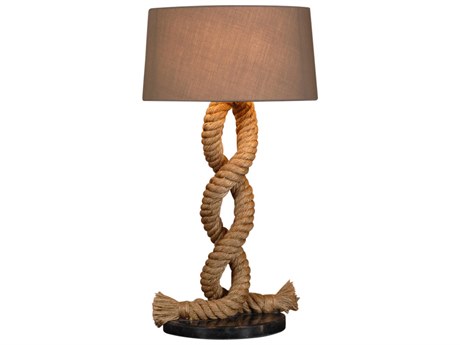 World Interiors Heritage Beige Fabric Brown Buffet Lamp