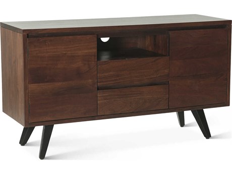 World Interiors Knoxville 54" Acacia Wood Walnut Media Console