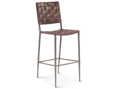 World Interiors Lund Leather Bar Stool
