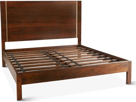 World Interiors Manhattan Brown Mango Wood King Platform Bed