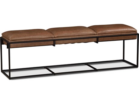 World Interiors Melbourne Brown And Black Upholstered Accent Bench