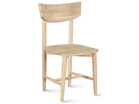 World Interiors Miro Oak Wood Natural Armless Dining Chair