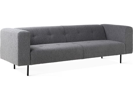 World Interiors Olympia Dark Grey Boucle Upholstered Sofa