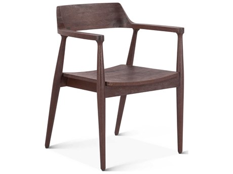 World Interiors Oxford Mango Wood Brown Arm Dining Chair