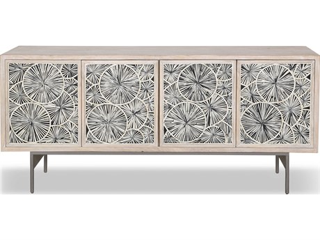 World Interiors Palm Desert 67" Mango Wood White Wash Sideboard