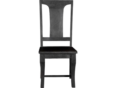 World Interiors Pengrove Mango Wood Black Armless Dining Chair