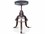 World Interiors Sterling Cowhide / Gunmetal Side Adjustable Bar / Counter Height Stool  WITZWSTLSLCW