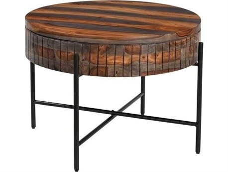 World Interiors Summit Round Wood Coffee Table