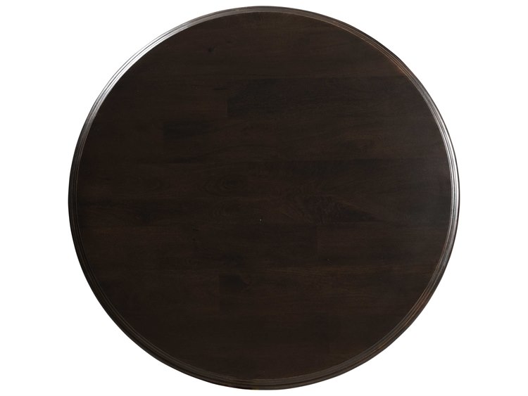 World Interiors Toulon Round Wood Vintage Brown Dining Table WITZWTLNRD48