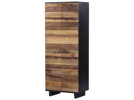 World Interiors Tularosa Brown Acacia Wood Natural Bar Cabinet