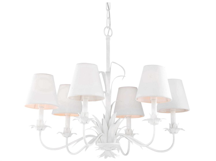 Wildwood Fontana 6-Light White Candelabra Chandelier | WL12133