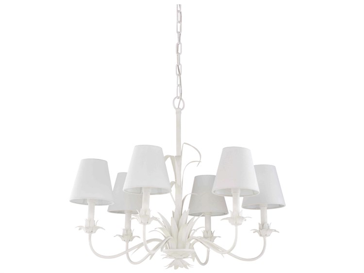 Wildwood Fontana 6-Light White Candelabra Chandelier | WL12133