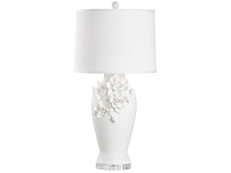Wildwood Savoir Faire White Bone Silk Buffet Lamp
