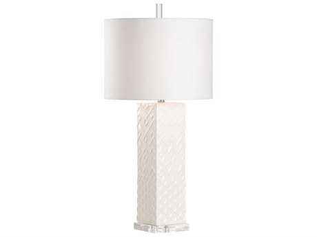 Wildwood Ujamaa White Off Linen Buffet Lamp