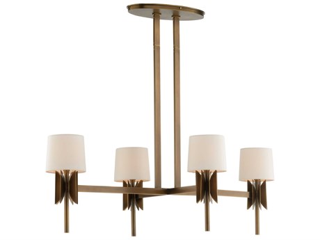 Wildwood Tilling 4-Light Antique Brass Drum Island Pendant