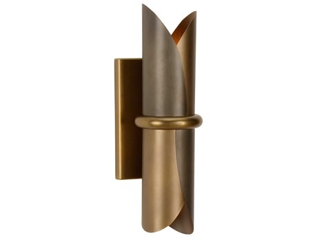 Wildwood Stockman 2-Light Antique Brass Bronze Wall Sconce