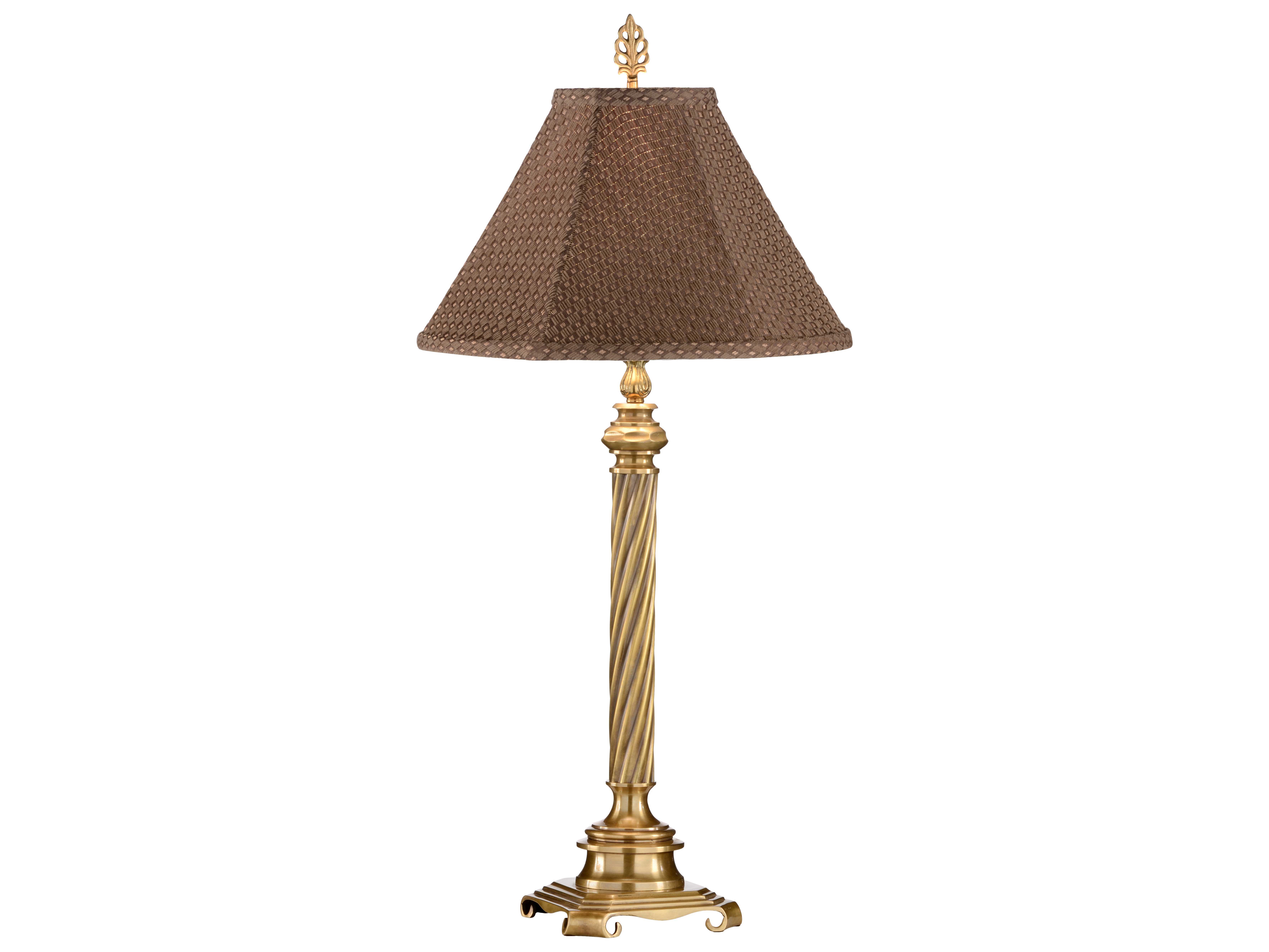 Wildwood Lamps Column Twisted Antique Patina On Cast Brass Table Lamp