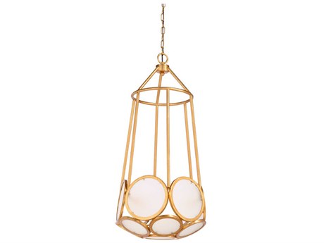 Wildwood 3-Light Antique Gold Leaf Pendant