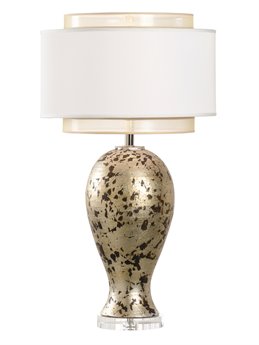 Wildwood Diana Old Silver Ivory Silk Black Buffet Lamp