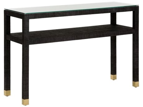 Wildwood Socialite Rectangular Glass Black Console Table