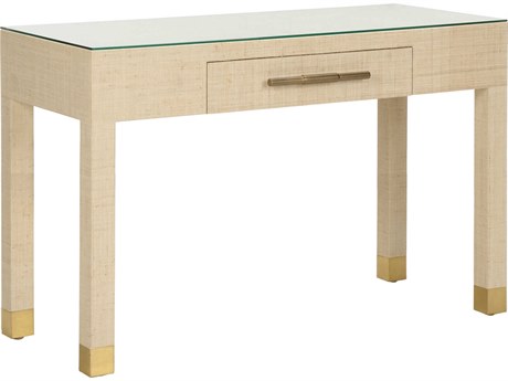 Wildwood Sophisticate Rectangular Glass Natural Console Table