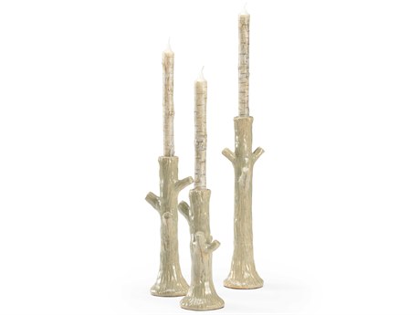 Wildwood Faux Bois Candleholder Set of 3