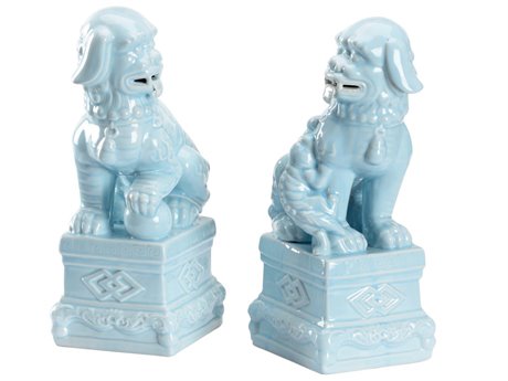 Wildwood Hawaiian Breeze Foo Dogs Sculpture Set of 2