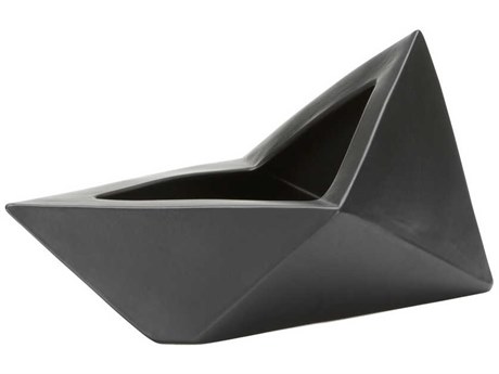 Wildwood Shiga Black Glaze Origami Vase