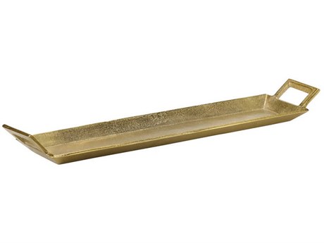 Wildwood Rectangle Textured Brass Serving Tray