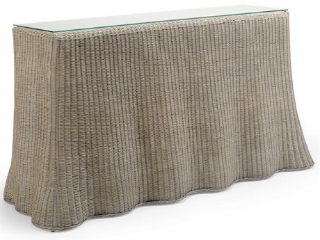 Wildwood Savannah Rectangular Glass Gray Console Table