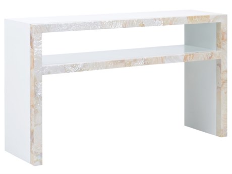 Wildwood Shellebrations Rectangular Wood White Console Table