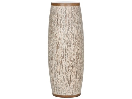 Wildwood Enya Round Wood Brown Light Gray End Table