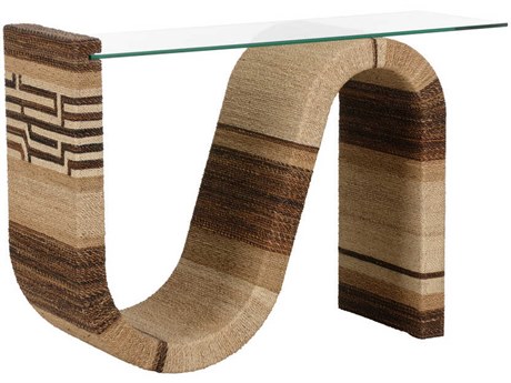 Wildwood Calusa Rectangular Glass Brown Console Table