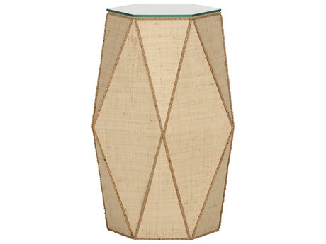 Wildwood Gabriel Global Hexagon Glass Natural End Table