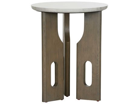 Wildwood Pablo Round Marble Natural White End Table