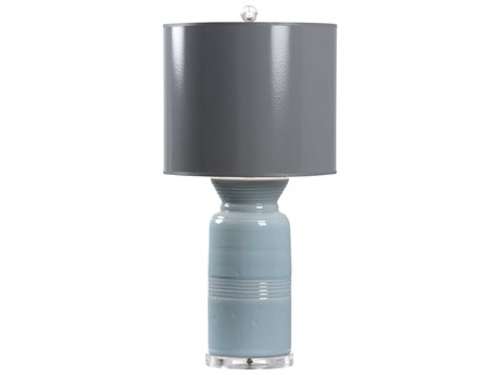 Wildwood Transparent Mist Blue Dior Grey Paper Buffet Lamp