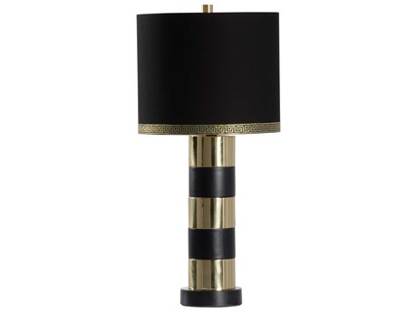 Wildwood Column Like You See It Black Polished Brass Silkette Buffet Lamp