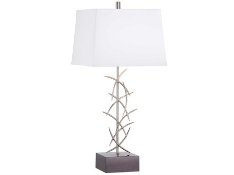 Wildwood Diez Polished Nickel Off White Silkette Buffet Lamp